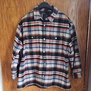 Levi's Checkered Shirt in Black, Orange, and White